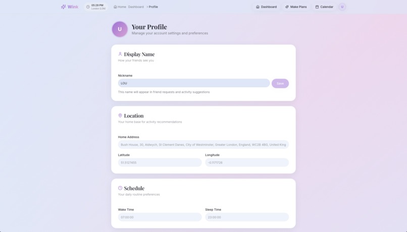 Wink – screenshot 2