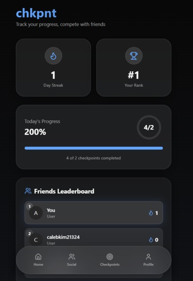 chkpnt – screenshot 1