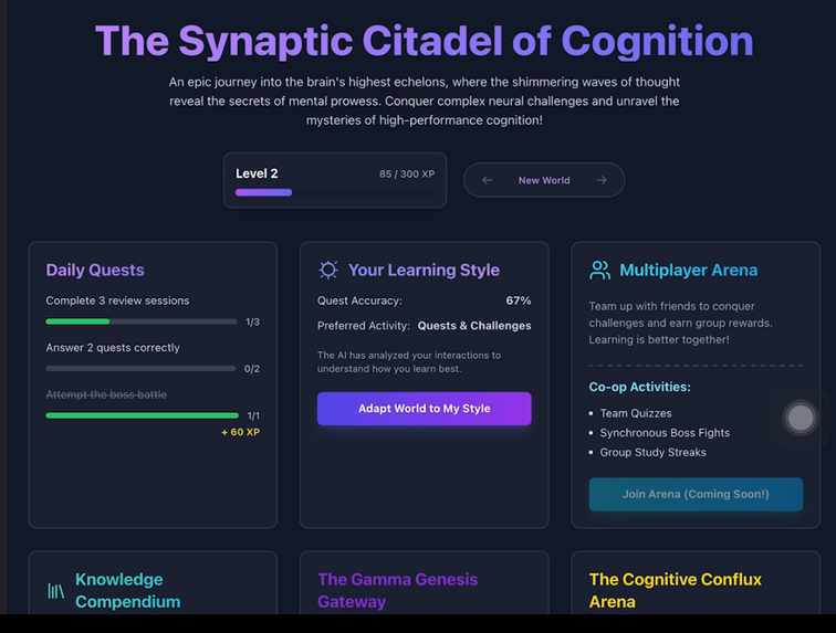 LearnScape AI Personalized Learning Game That Builds Itself – screenshot 9