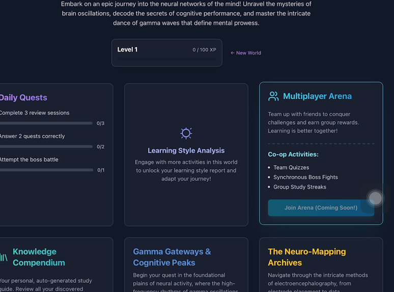 LearnScape AI Personalized Learning Game That Builds Itself – screenshot 11