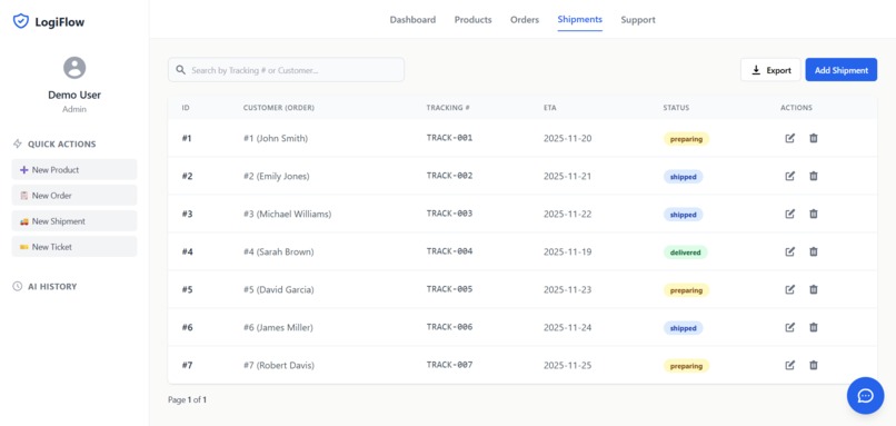 LogiFlow – screenshot 3