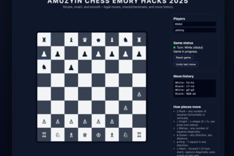 Amuzyin-Chess – A fully playable browser chess game