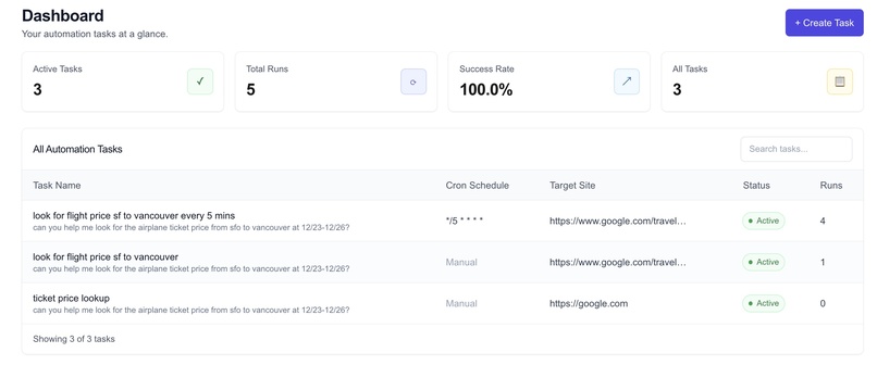 Browser Cron – screenshot 1