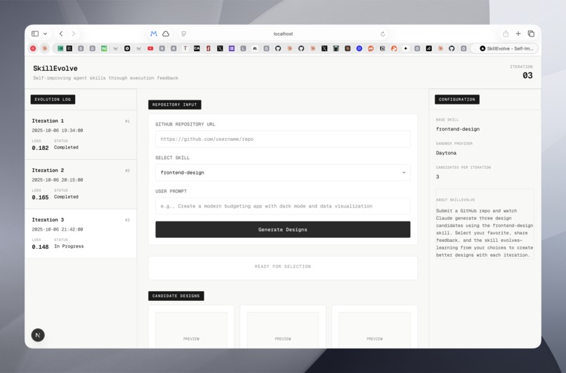 SkillEvolve: Agents that Learn on the Job – screenshot 1