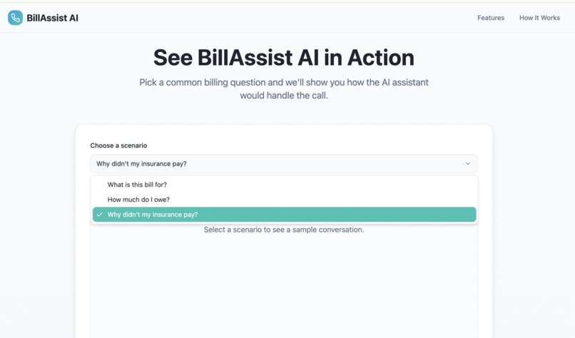 BillAssist AI – A patient-first billing assistant  – screenshot 1