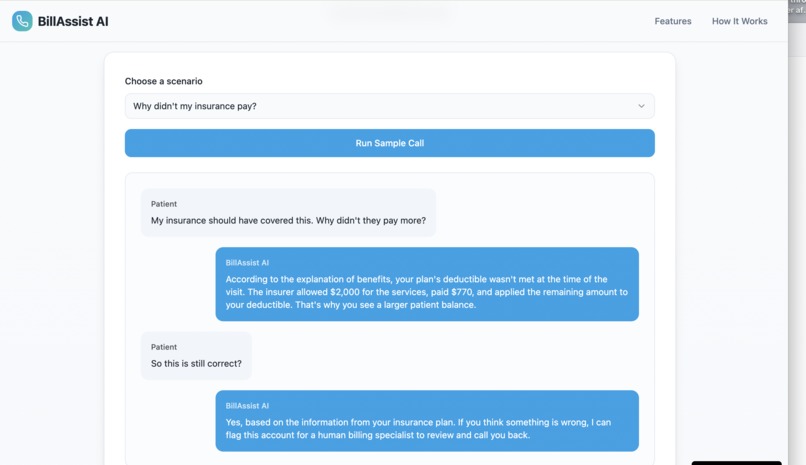BillAssist AI – A patient-first billing assistant  – screenshot 4