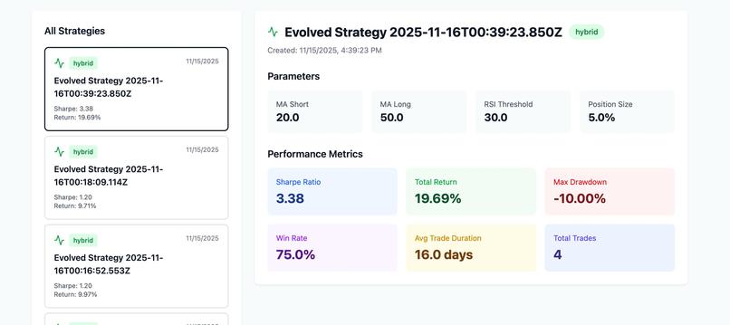 StrategyEvolve – screenshot 1