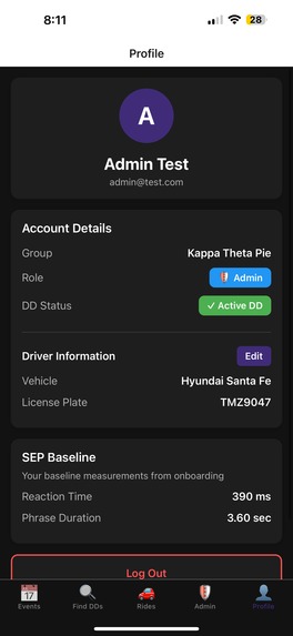 DSober – screenshot 2