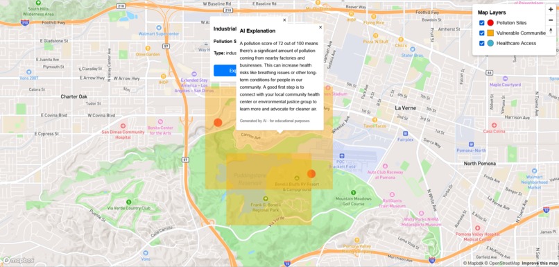 Health & Environmental Equity Map – screenshot 2