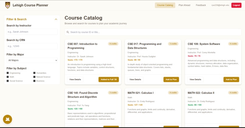 Course Evaluator App – screenshot 1