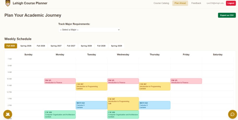 Course Evaluator App – screenshot 2