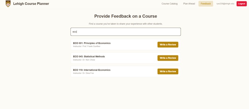 Course Evaluator App – screenshot 4