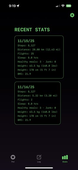 HealthGotchi – screenshot 4