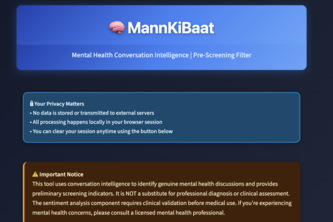 MannKiBaat - Mental Health Conversation Intelligence