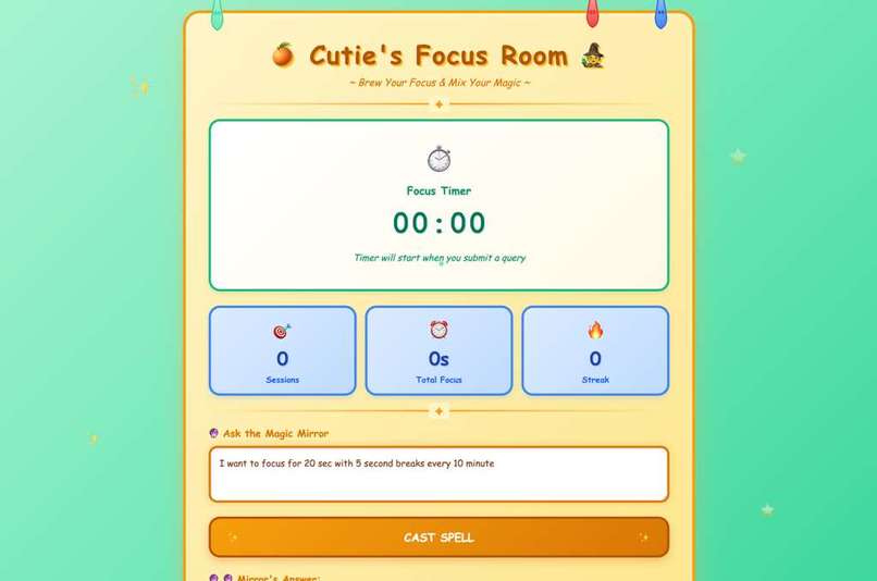 Cutie's Focus Room – screenshot 1