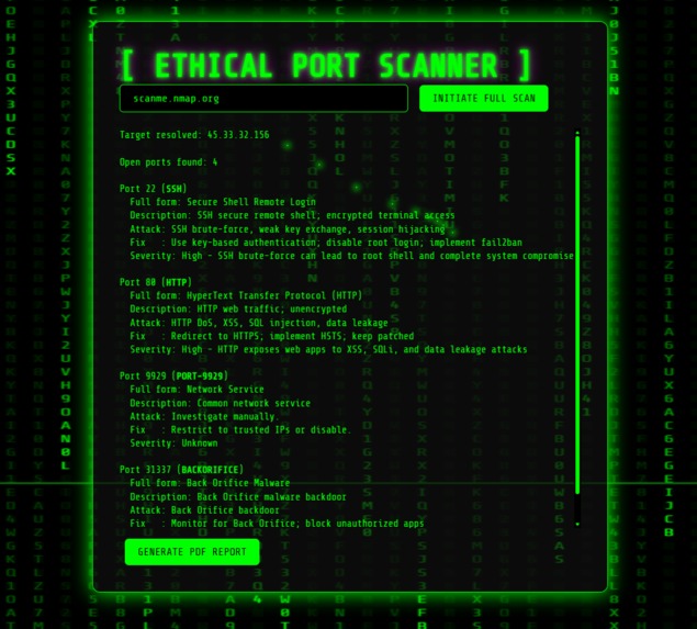 Open Ports Scanner – screenshot 1