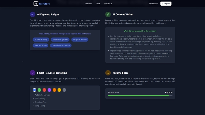 FairStart - AI Resume  – screenshot 3