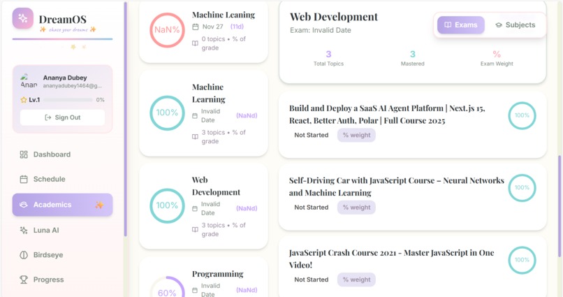 DreamOS - Gamified AI Learning Assistant – screenshot 8
