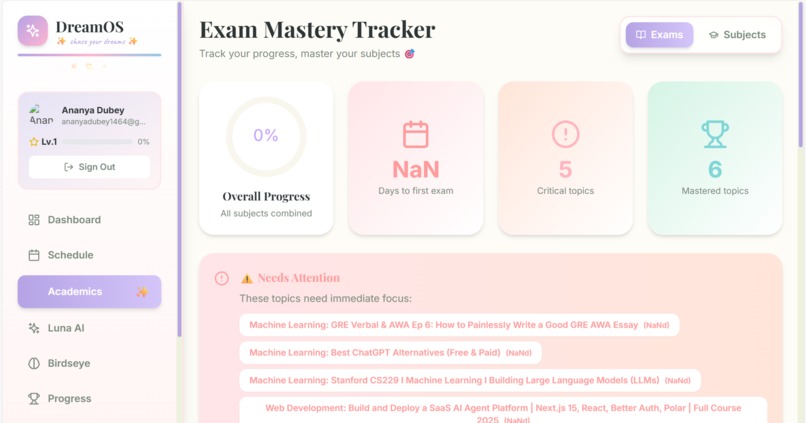 DreamOS - Gamified AI Learning Assistant – screenshot 9