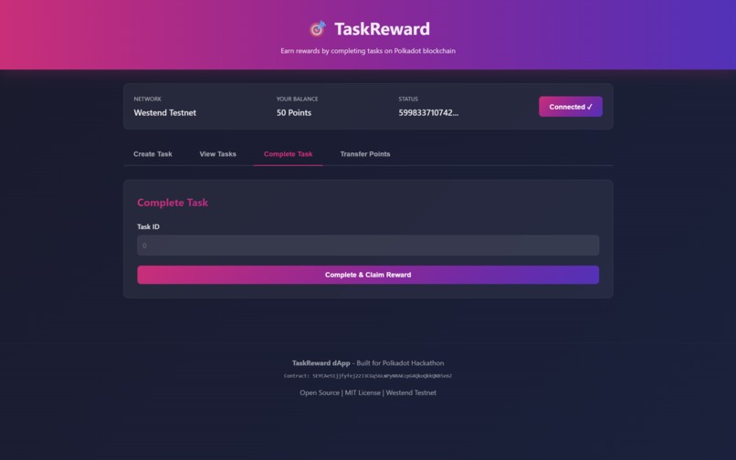 TaskReward - Decentralized Task Management on Polkadot – screenshot 7