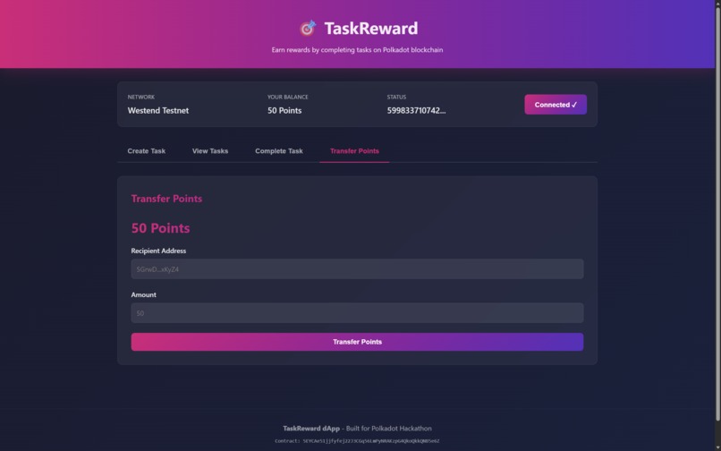 TaskReward - Decentralized Task Management on Polkadot – screenshot 8