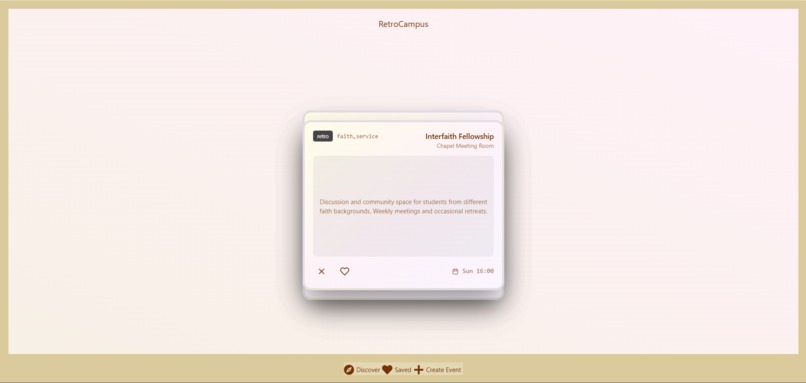 Campus Event Recommender – screenshot 3