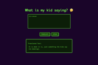What is my Kid Saying?
