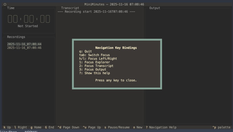 miniMinutes – screenshot 1