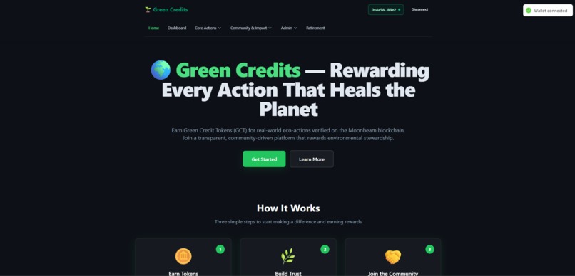 Green Credit - A Decentralized Climate Action System – screenshot 1