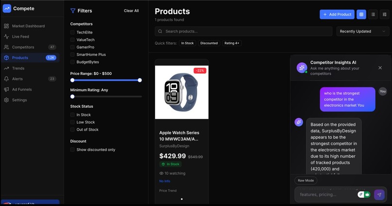 Compete – screenshot 2