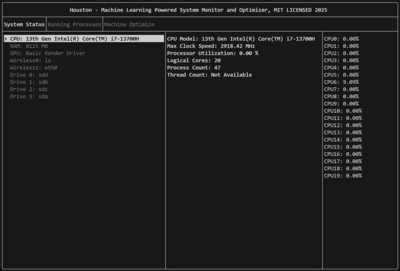 Houston: TUI Task Manager – screenshot 1