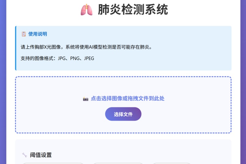 基于Vision Mamba (Vim) 深度学习模型的胸部X光肺炎检测系统 – screenshot 1