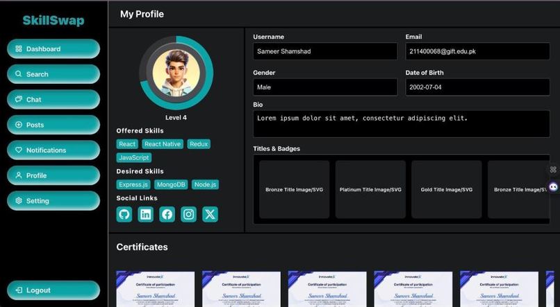 AI Powered Skill-Swap Network – screenshot 1