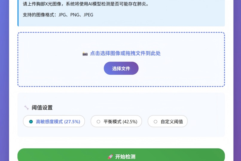 基于Vision Mamba (Vim) 深度学习模型的胸部X光肺炎检测系统 – screenshot 2