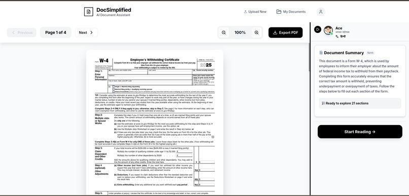 DocSimplified – screenshot 2