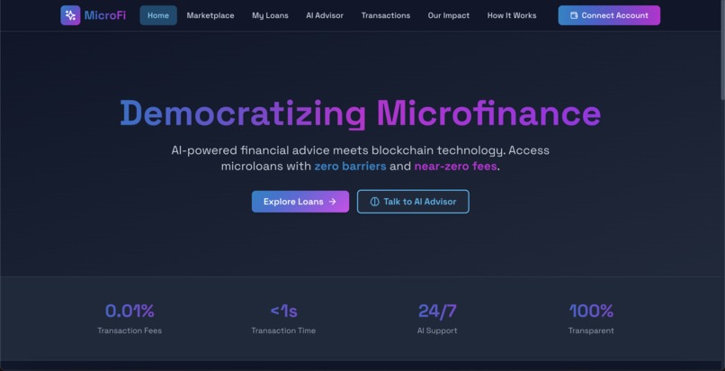 MicroFi: Blockchain for Microfinance  – screenshot 1