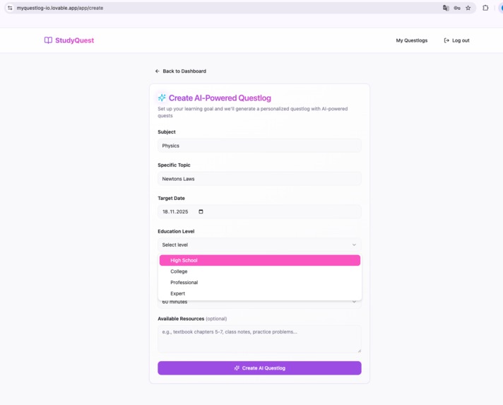 StudyQuest – Stop cramming. Start questing. – screenshot 3