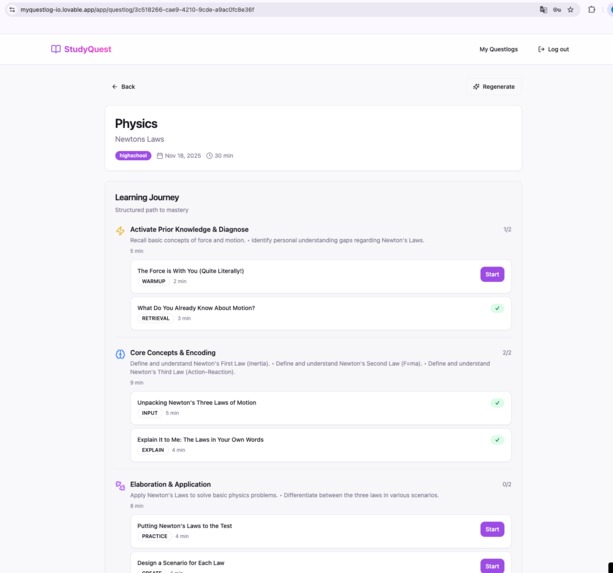 StudyQuest – Stop cramming. Start questing. – screenshot 4