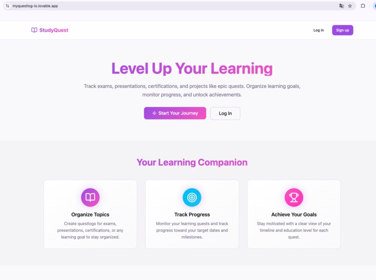 StudyQuest – Stop cramming. Start questing. – screenshot 1