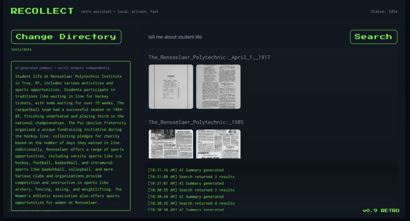 Recollect – screenshot 1