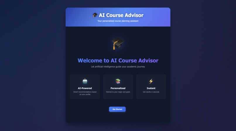 AI Course Advisor – screenshot 1