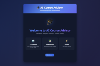 AI Course Advisor
