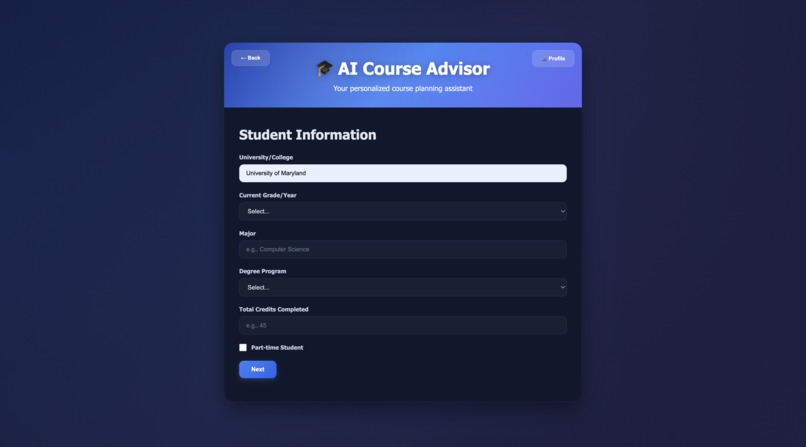 AI Course Advisor – screenshot 3