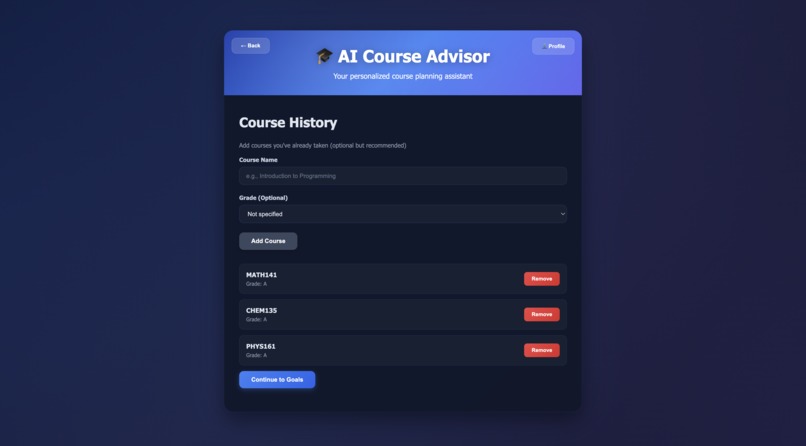 AI Course Advisor – screenshot 4