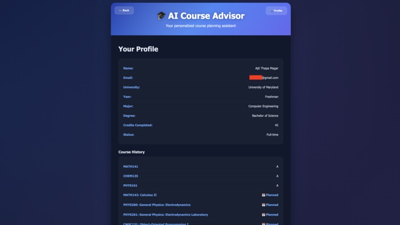 AI Course Advisor – screenshot 9