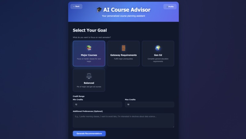 AI Course Advisor – screenshot 5