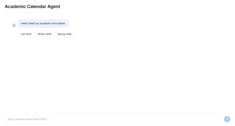 Academic Calendar Agent – screenshot 1