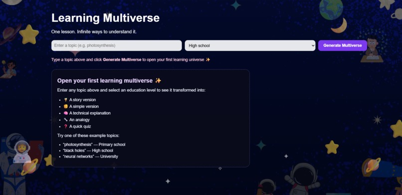 LearningMultiverse – screenshot 1