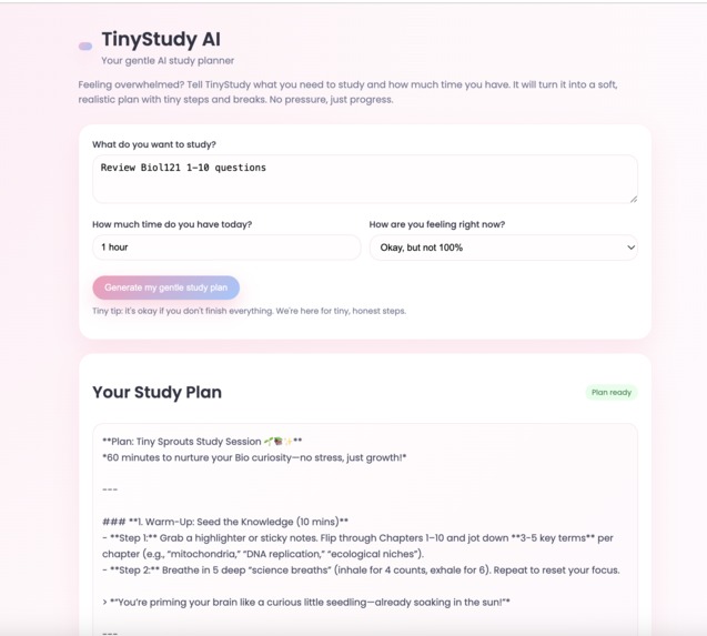 TinyStudy AI – screenshot 1