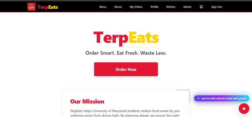 TerpEats – screenshot 2